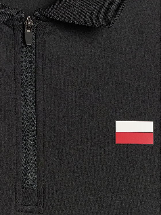 4F 4F Polo STREFA KIBICA Czarny Slim Fit