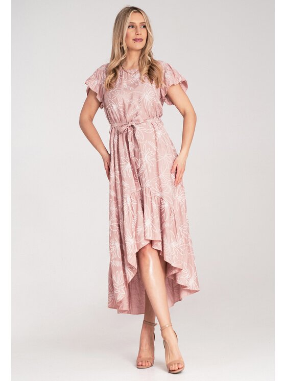 FIGL FIGL Sukienka letnia M1179 Różowy Regular Fit