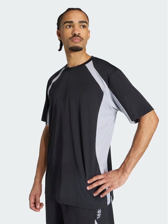 adidas adidas Koszulka techniczna Tech Apparel Colorblock T-Shirt KX7094 Czarny Regular Fit