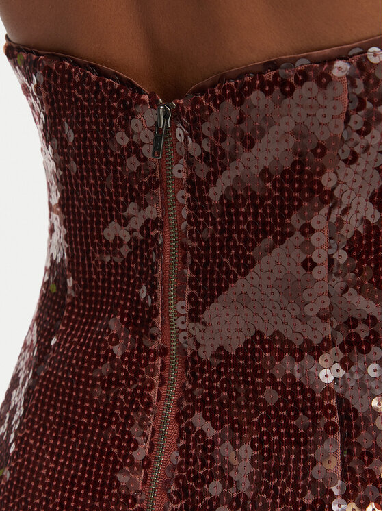 Bardot Bardot Koktel haljina Nevelle 59857DB2 Tamnocrvena Slim Fit