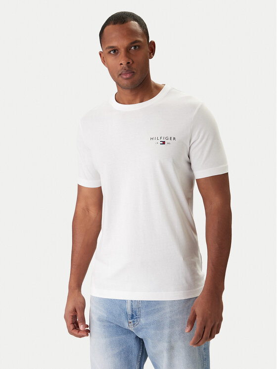 Tommy Hilfiger Tričko Brand Love MW0MW41456 Biela Regular Fit