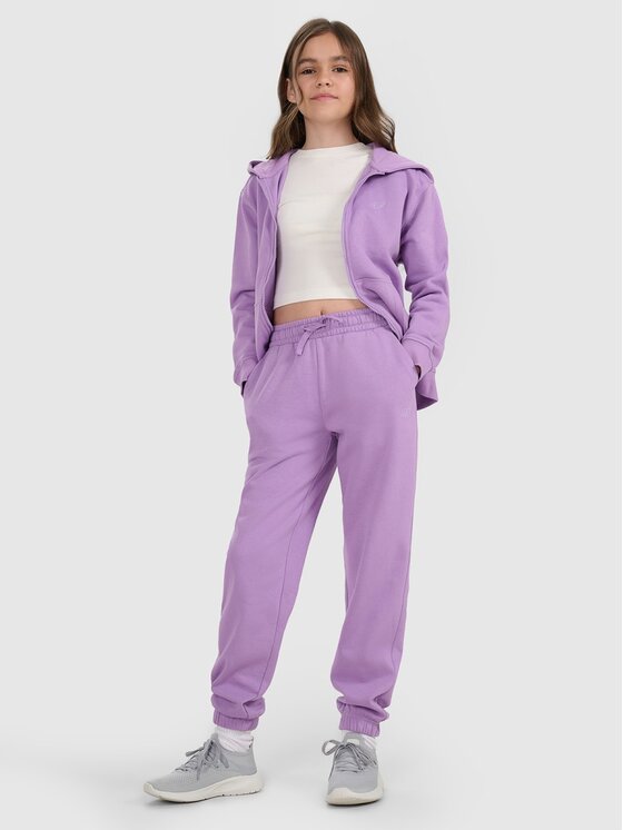 4F 4F Pantaloni da tuta 4FJRAW25TTROF1616-51S Viola Regular Fit