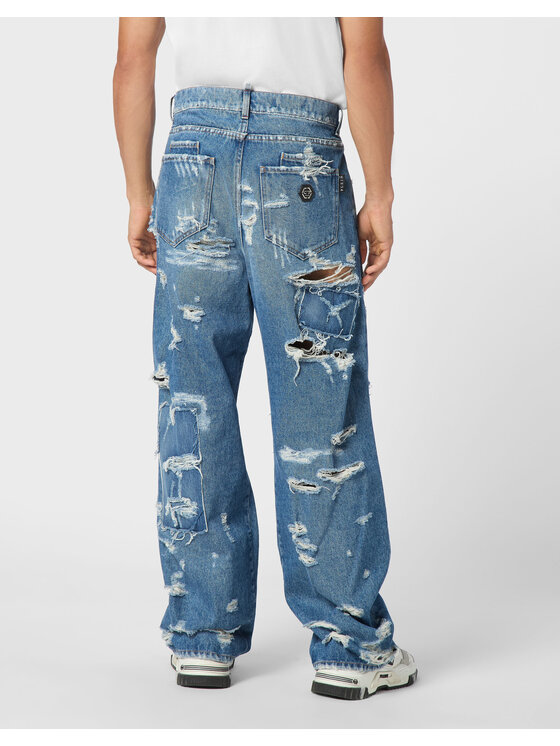 PHILIPP PLEIN PHILIPP PLEIN Jeansy 21647 Niebieski Loose Fit