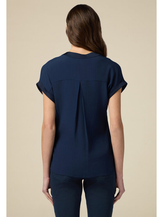 Oltre Oltre Blusa 2449J000672N034 Blu Regular Fit