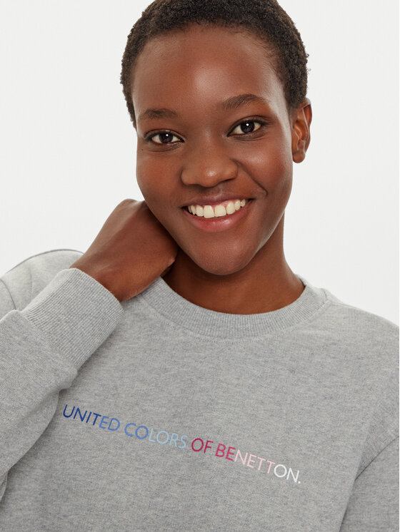 United Colors Of Benetton United Colors Of Benetton Majica dugih rukava 3J68D107Z Siva Regular Fit