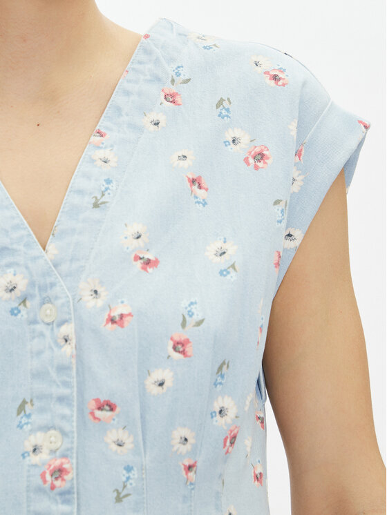 Gap Gap Rochie tip cămașă 731352-00 Albastru celest Regular Fit
