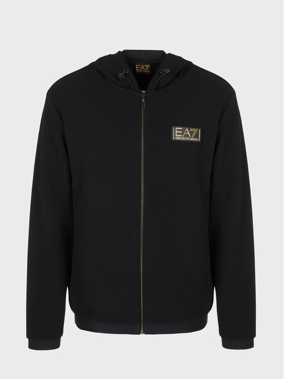EA7 Emporio Armani EA7 Emporio Armani Džemperis ar kapuci 6RPM69 PJG1Z 1200 Melns Regular Fit