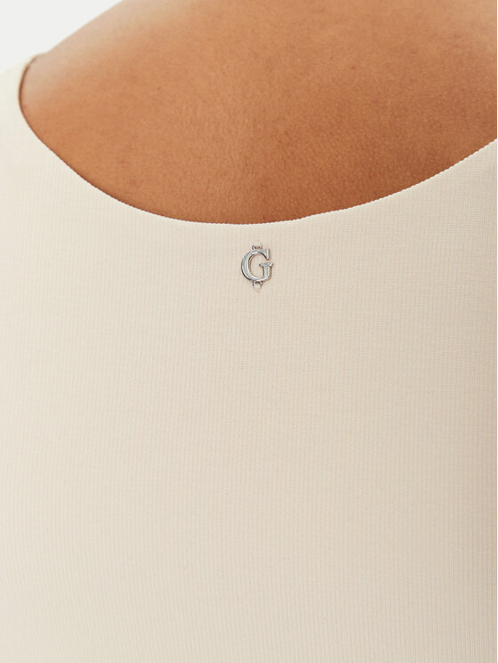 Guess Guess Marškinėliai W5GP22 KAQL2 Smėlio Regular Fit
