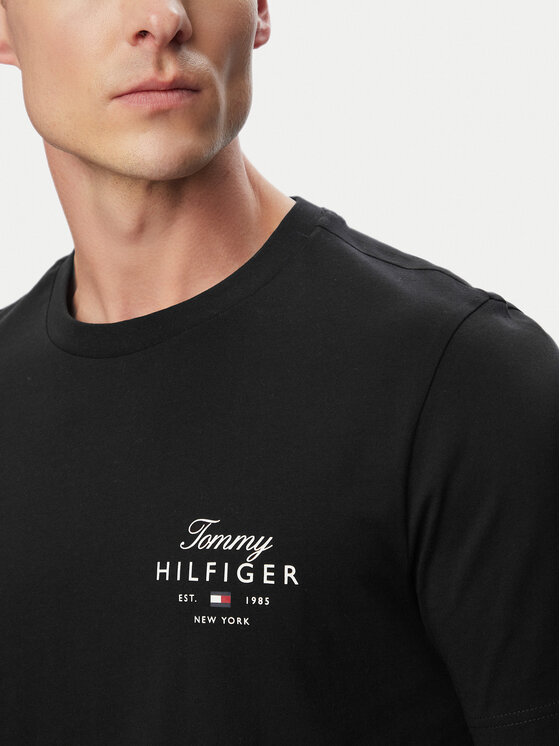 Tommy Hilfiger Tommy Hilfiger Тишърт MW0MW43224 Черен Regular Fit