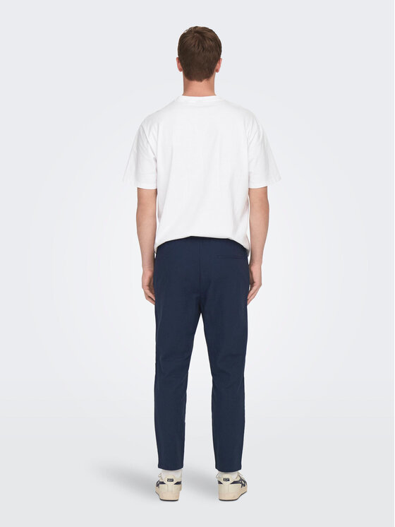 Only & Sons Only & Sons Pantaloni di tessuto 22024966 Blu scuro Tapered Fit
