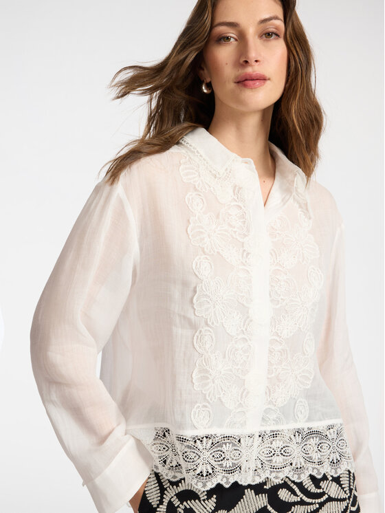 Elena Mirò Elena Mirò Koszula 5194P000280N001 Biały Regular Fit