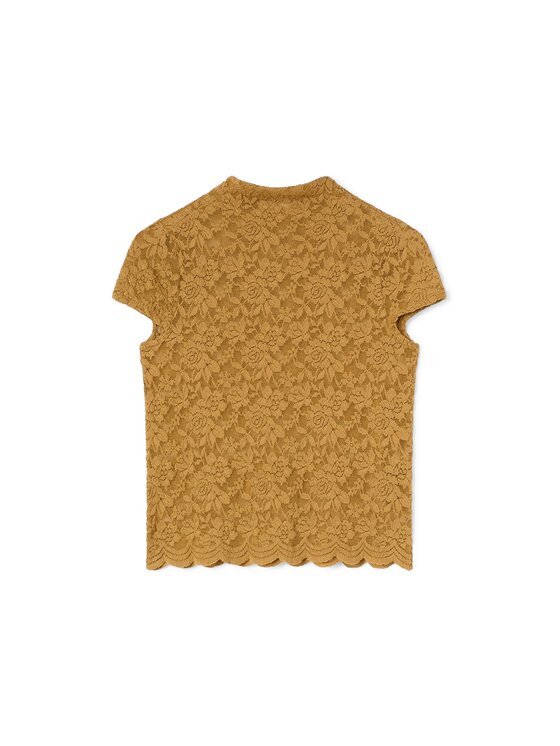 Motivi Motivi T-Shirt G099W003890N008 Żółty Slim Fit