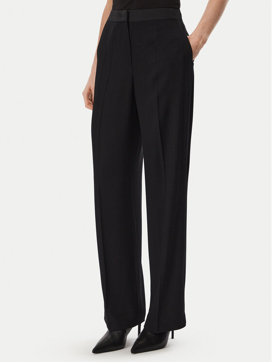 KARL LAGERFELD KARL LAGERFELD Παντελόνι υφασμάτινο B4W10063 Μαύρο Regular Fit