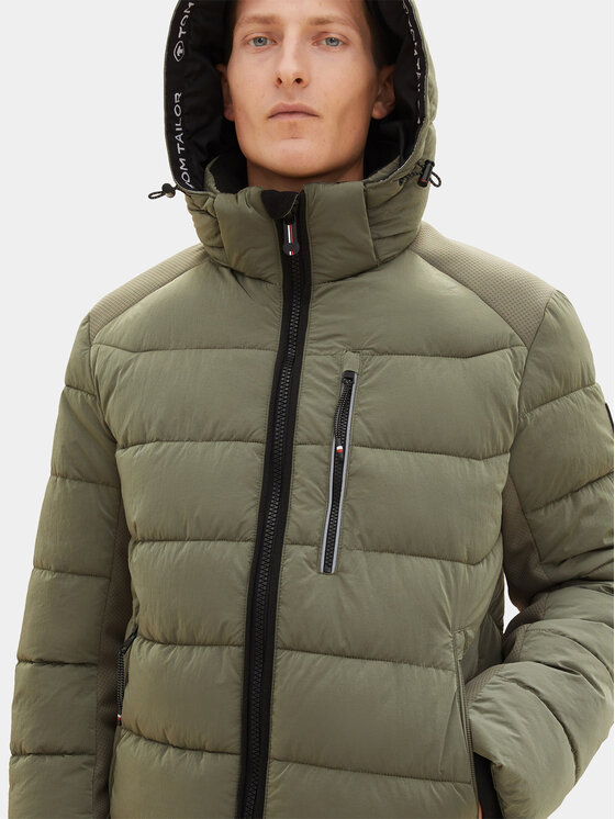 Tom Tailor Tom Tailor Geacă din puf 1037342 Verde Regular Fit