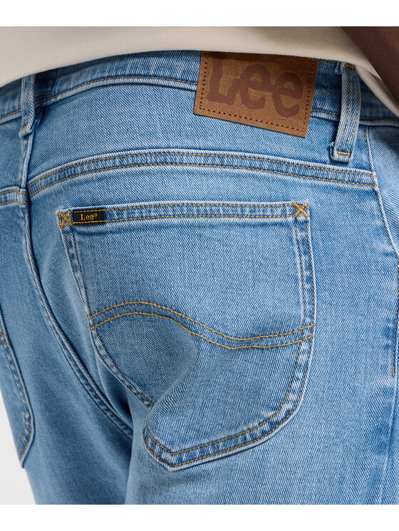 Lee Lee Jeansy 112363709 Niebieski Taper Fit