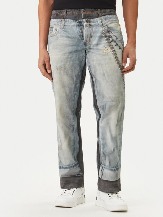 Versace Jeans Couture Versace Jeans Couture Blugi 80GAB5RP ES156 Albastru deschis Straight Fit