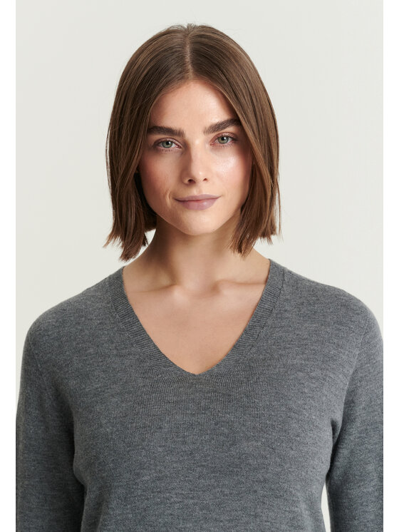 TATUUM TATUUM Sweter MERSA Szary Classic Fit