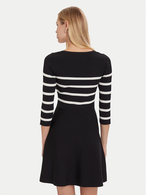 Morgan Morgan Rochie tricotată 252-RMPIA Negru Regular Fit