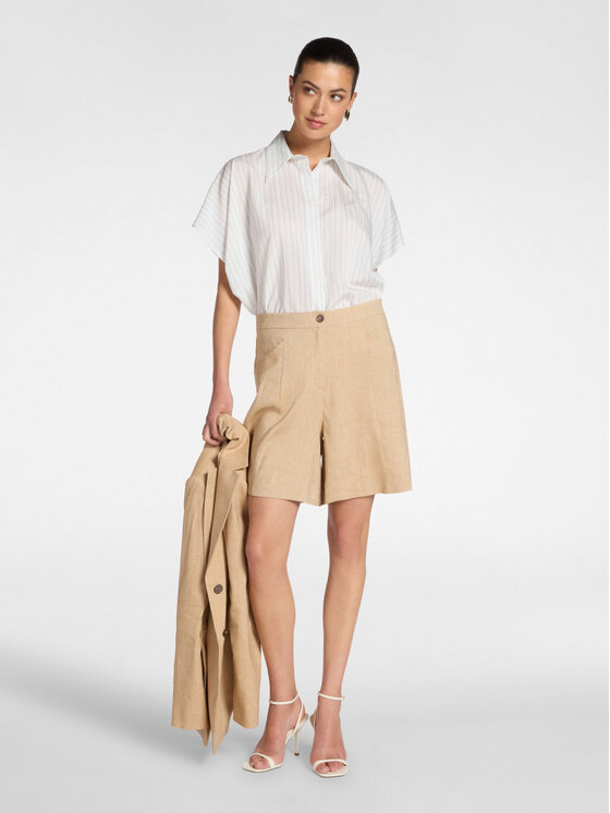 Elena Mirò Elena Mirò Koszula 5000E000113N001 Biały Regular Fit