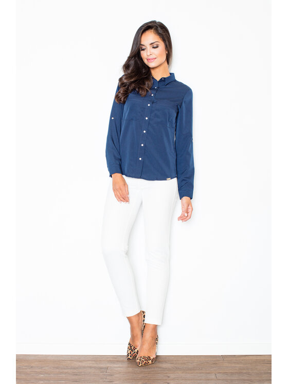 FIGL FIGLFIGL Camicia M384 Blu scuro Regular Fit