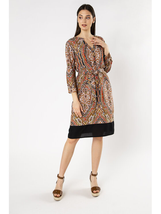 QUIOSQUE QUIOSQUE Každodenné šaty SUCCOSA DRESS Hnedá Regular Fit