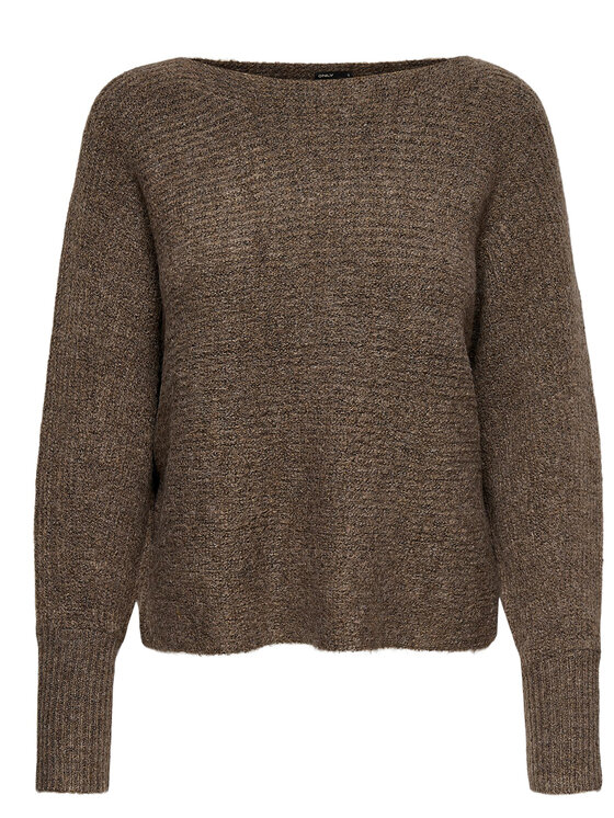 ONLY ONLY Sweter 15168705 Brązowy Regular Fit