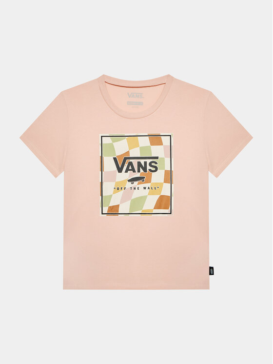 Vans T-krekls Checker Box Crew VN000795 Rozā Regular Fit