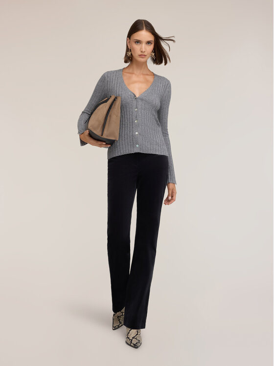 Motivi Motivi Kardigan M047W104341N013 Szary Slim Fit