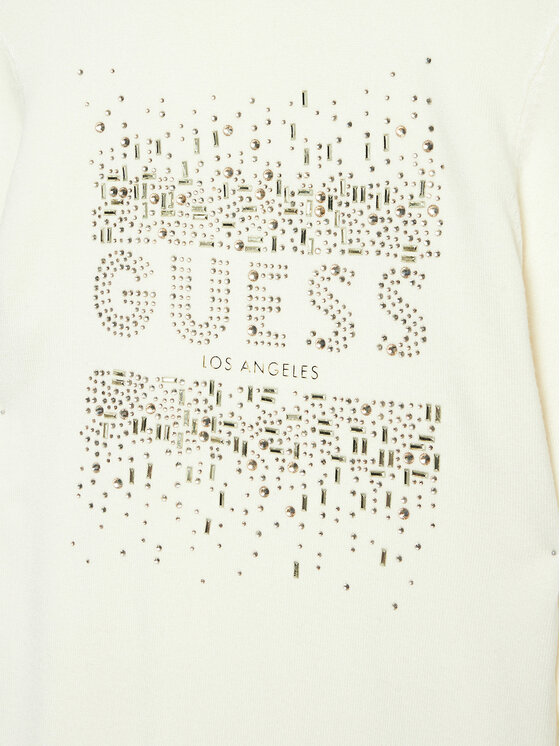 Guess Guess Kötött ruha J4BK13 Z2NQ2 Ekru Comfort Fit