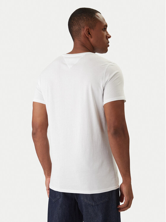 Tommy Jeans Tommy Jeans T-Shirt DM0DM04411 Bílá Slim Fit