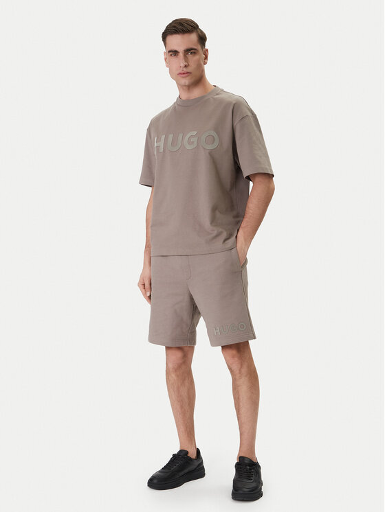 HUGO HUGO Tricou Dinkee 50525765 Bej Oversize