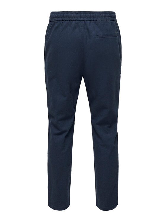 Only & Sons Only & Sons Pantaloni di tessuto 22024966 Blu scuro Tapered Fit