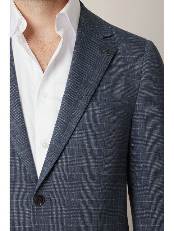Lancerto Lancerto Marynarka Pacentro MA131225000010 Granatowy Slim Fit