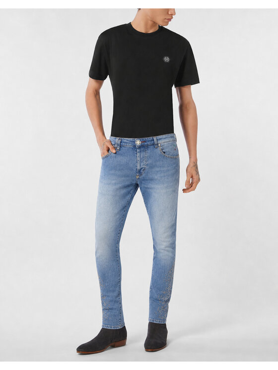 PHILIPP PLEIN PHILIPP PLEIN Jeansy 28039 Niebieski jasny Straight Leg