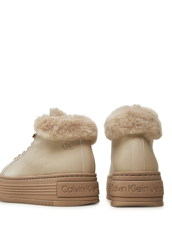 Calvin Klein Jeans Calvin Klein Jeans Čizme Bold Platf Low Laceup Mg YW0YW01590 Bež