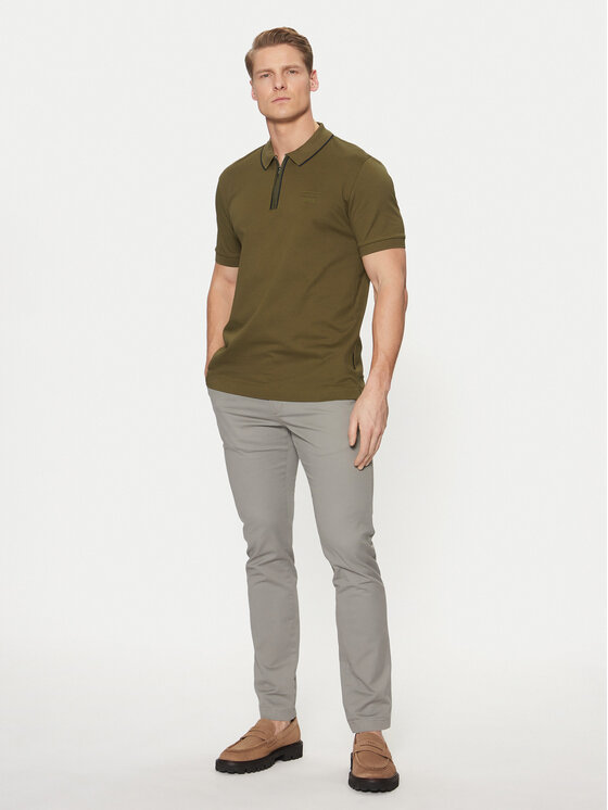 BOSS BOSS Pólóing PORSCHE X PORSCHE 50531463 Khaki Regular Fit