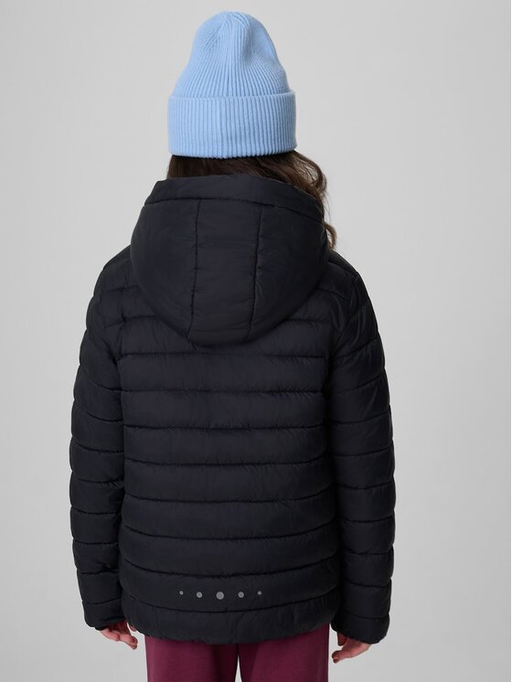 4F 4F Vatovaná bunda 4FJRAW26TDJAF1054-20S Čierna Regular Fit