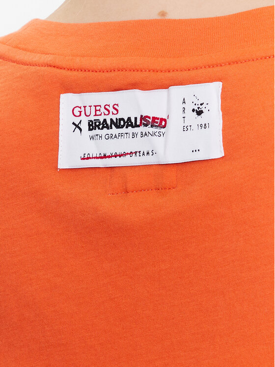 Guess Guess T-shirt Not A Photo W3GI54 K9RM4 Arancione Boxy Fit
