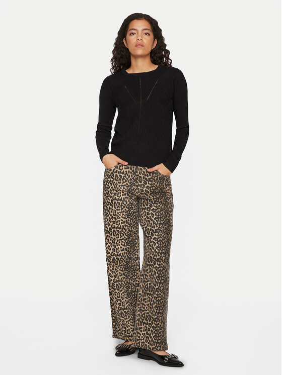 Vila Vila Pulover Olina 14098889 Negru Regular Fit