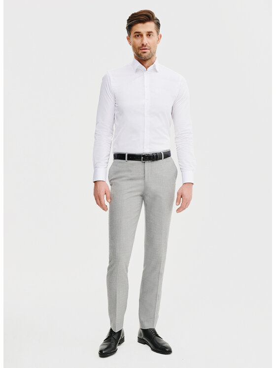 Pako Lorente Pako Lorente Spodnie garniturowe P25SF-6G-025 Szary Slim Fit
