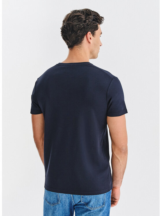 Pako Lorente Pako Lorente T-Shirt P000B-TT-005 Granatowy Regular Fit