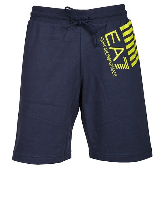 EA7 Emporio Armani EA7 Emporio Armani Bavlnené šortky 3GPS69 PJ05Z Tmavomodrá Regular Fit