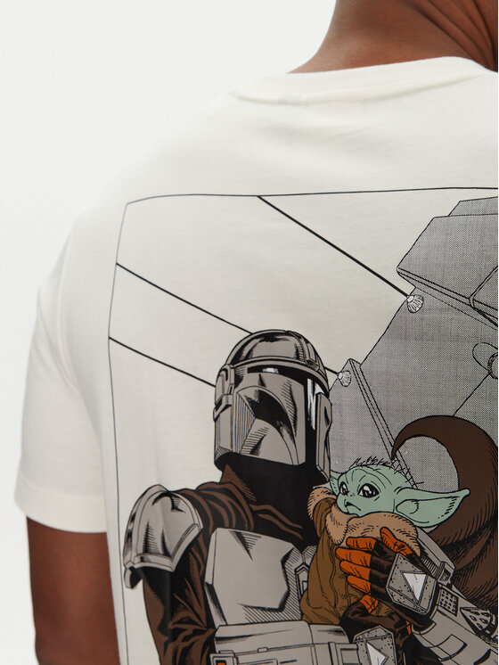 adidas adidas Majica Star Wars The Mandalorian™ JI5715 Bela Regular Fit