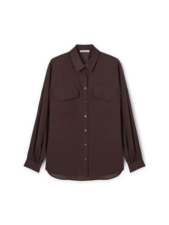 Motivi Motivi Camicia 50146000031N022 Marrone Over Fit