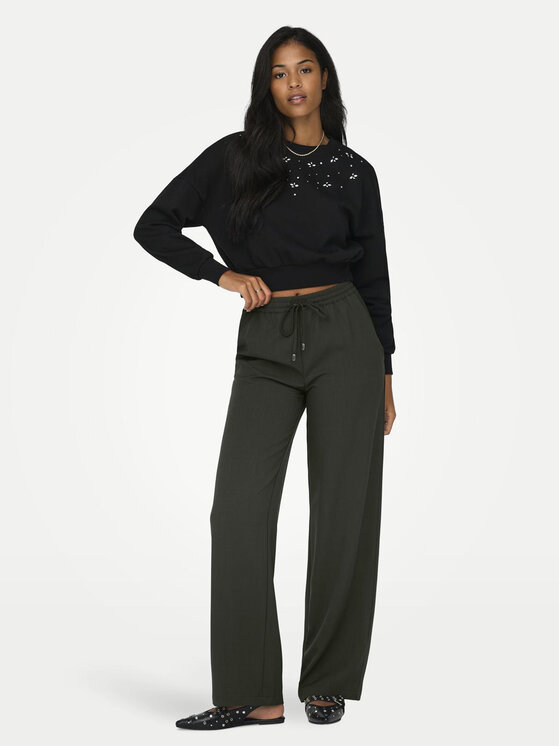 ONLY ONLY Auduma bikses Ginny 15331492 Brūns Wide Leg