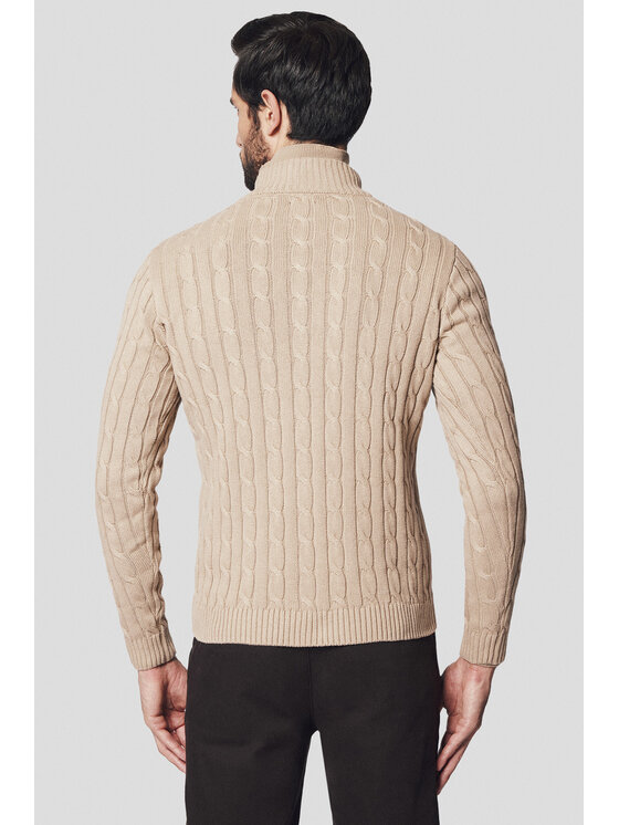 Lancerto Lancerto Sweter Vetle SW073224000091 Beżowy Regular Fit