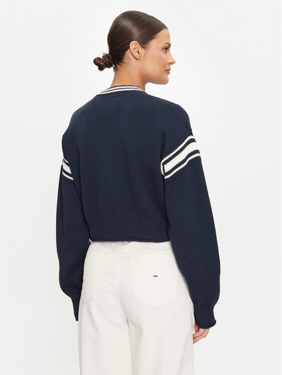 Tommy Jeans Tommy Jeans Sweater Varsity DW0DW18692 Sötétkék Relaxed Fit
