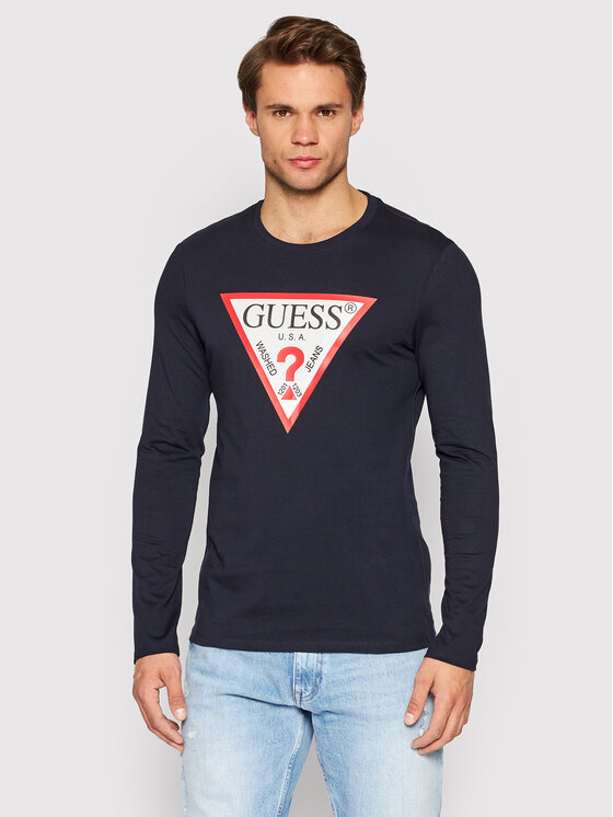 Guess Guess Тениска с дълъг ръкав M2YI31 I3Z11 Тъмносин Slim Fit