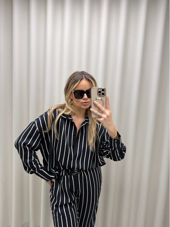 Magda Matyja Magda Matyja Koszula Tamara Shirt Granatowy Oversize