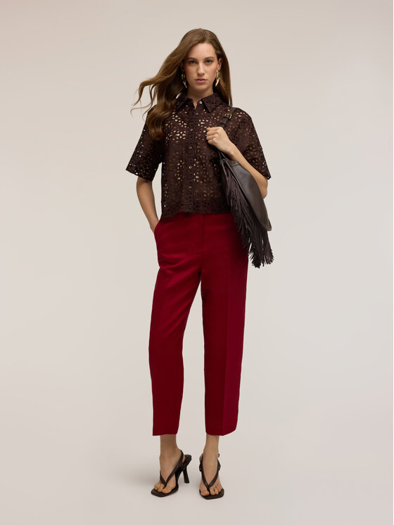 Motivi Motivi Pantaloni di tessuto P096Q004556N0Z6 Rosso Regular Fit
